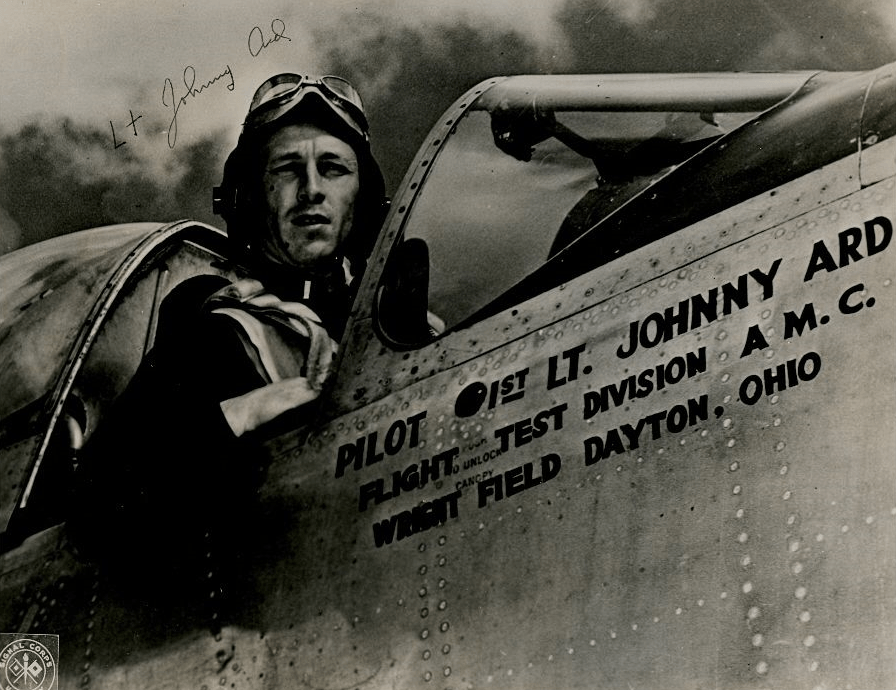 John Ard, as Test Pilot in Write Field, Dayton, Ohio. 