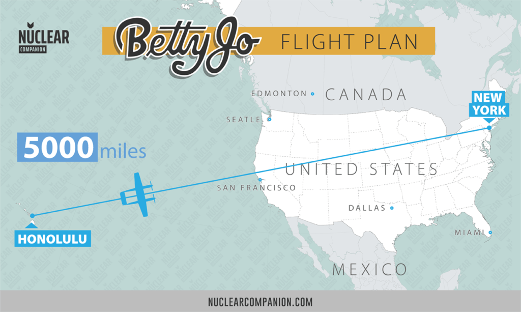 Betty Jo Flight Plan from Hawaii to New York