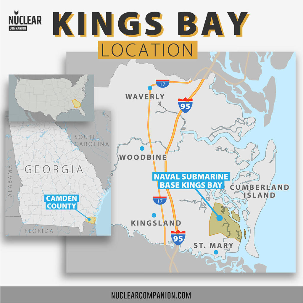 Naval Submarine Base Kings Bay location map