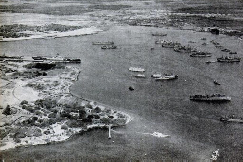 Operation Crossroads target and support fleet in Pearl Harbor