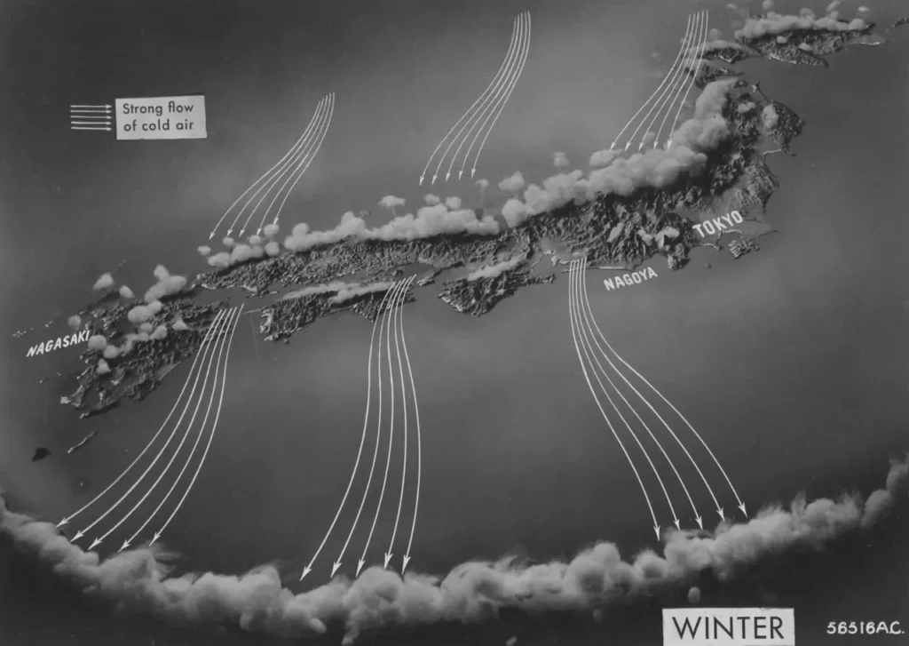 Winter weather japan Boeing B-29 Superfortress