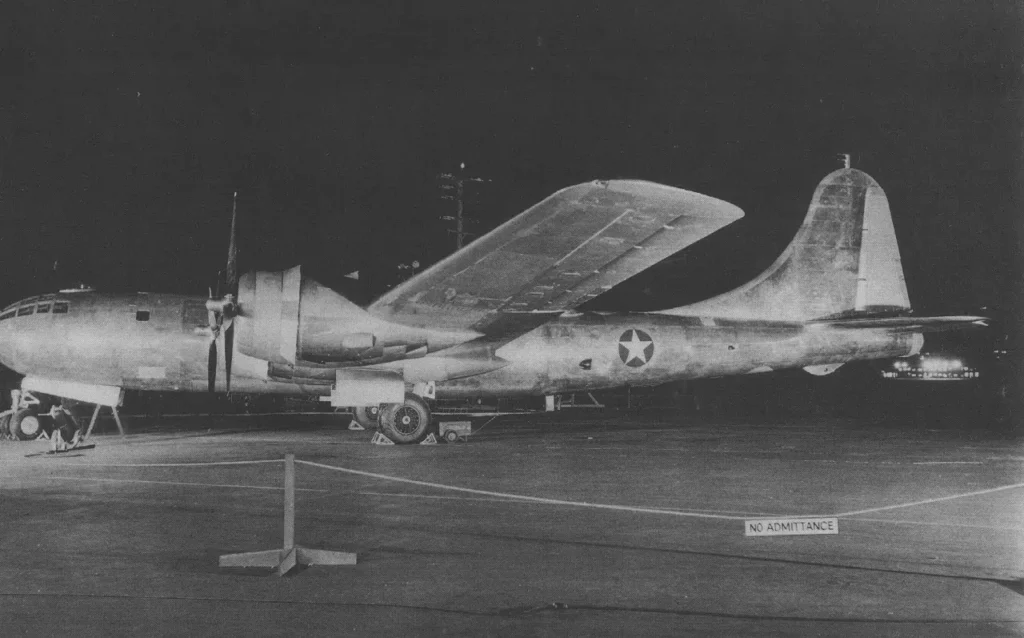 XB-29 s/n 41-0002 "The Flying Guinea Pig" parked