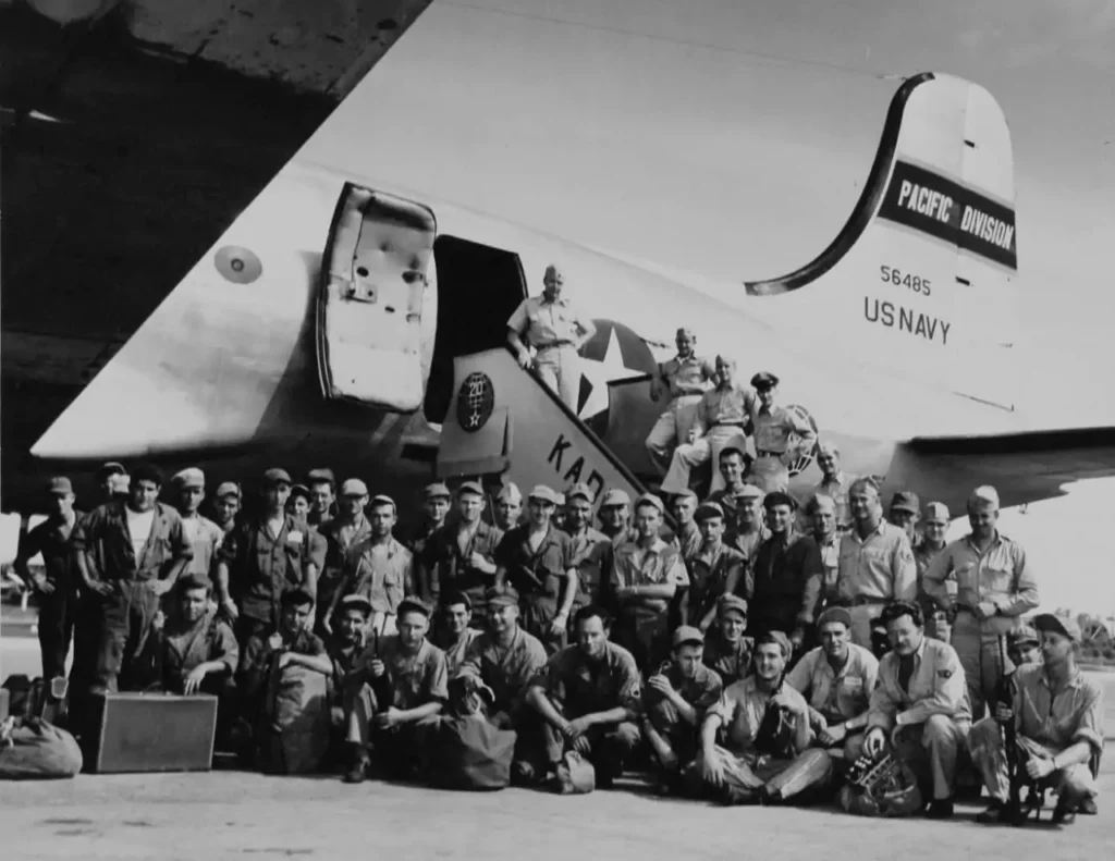 B-29 Superfortress Korean War critical specialists to supplement the ground crews arriving to Kadena Air Base