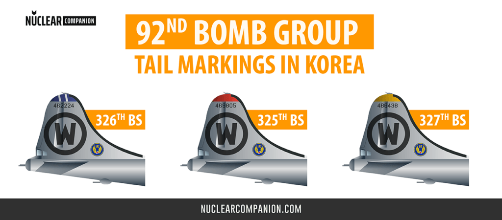 b-29 92nd bomb group tails markings in korea