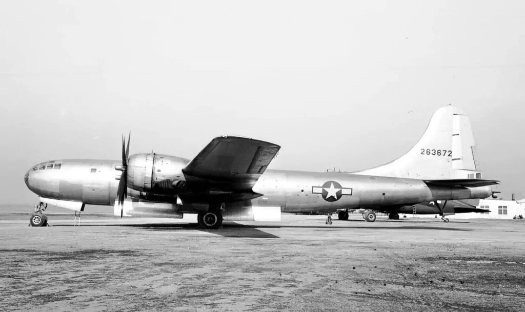 Side view of a boeing B-29B superfortress