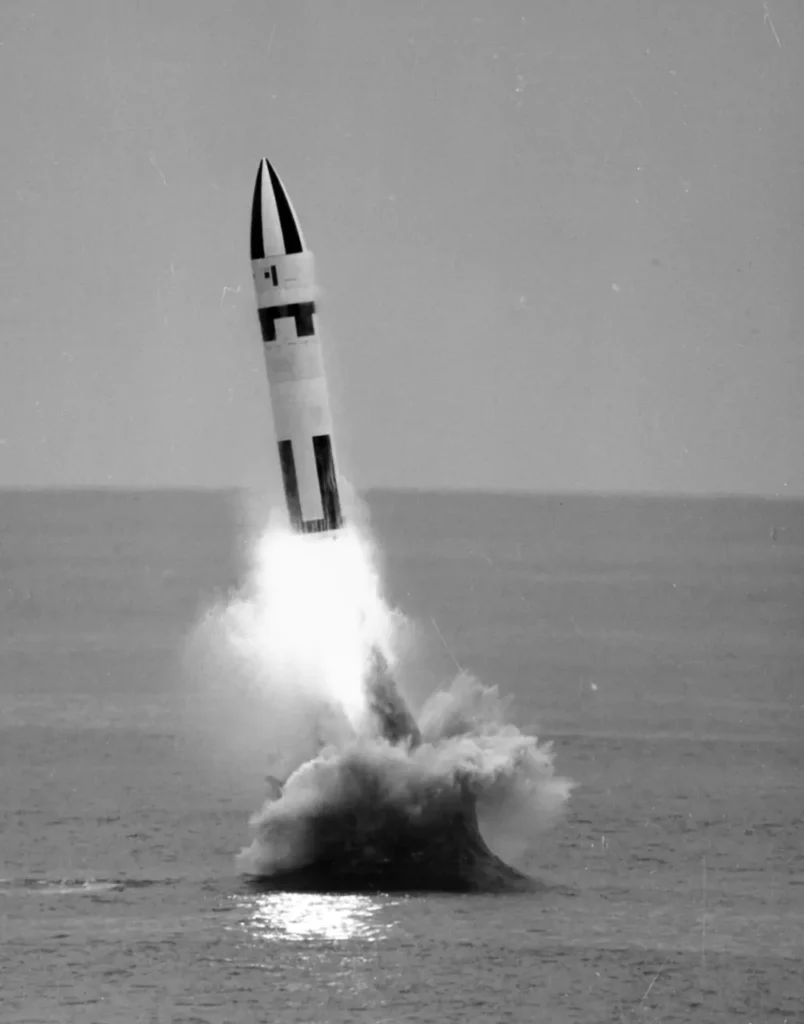 Polaris A-3 Missile underwater firing