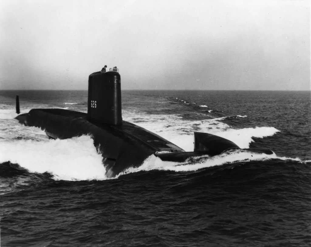 The USS Daniel Webster (SSBN-626) was the first submarine to accomplish a successful Polaris A-3 Missile patrol in 1964.