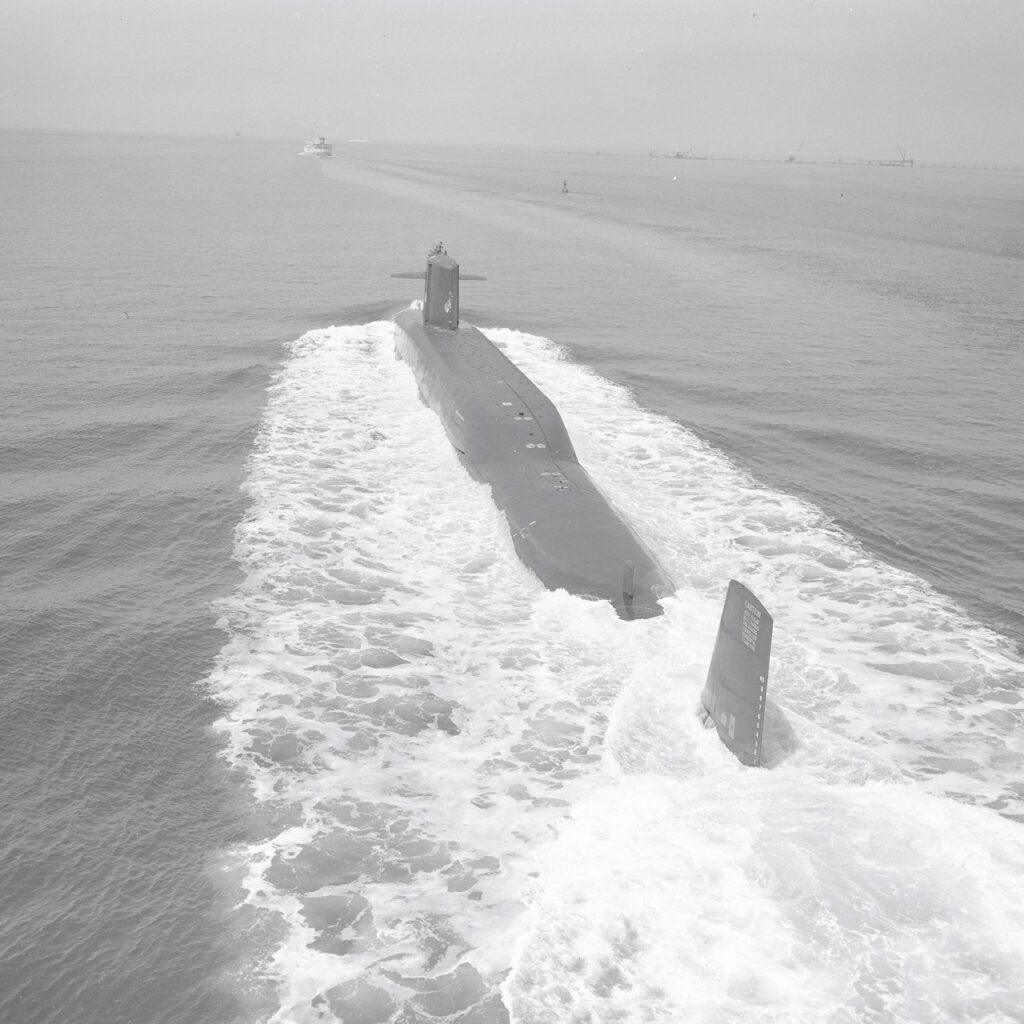 USS John Marshall (SSBN-611) underway.