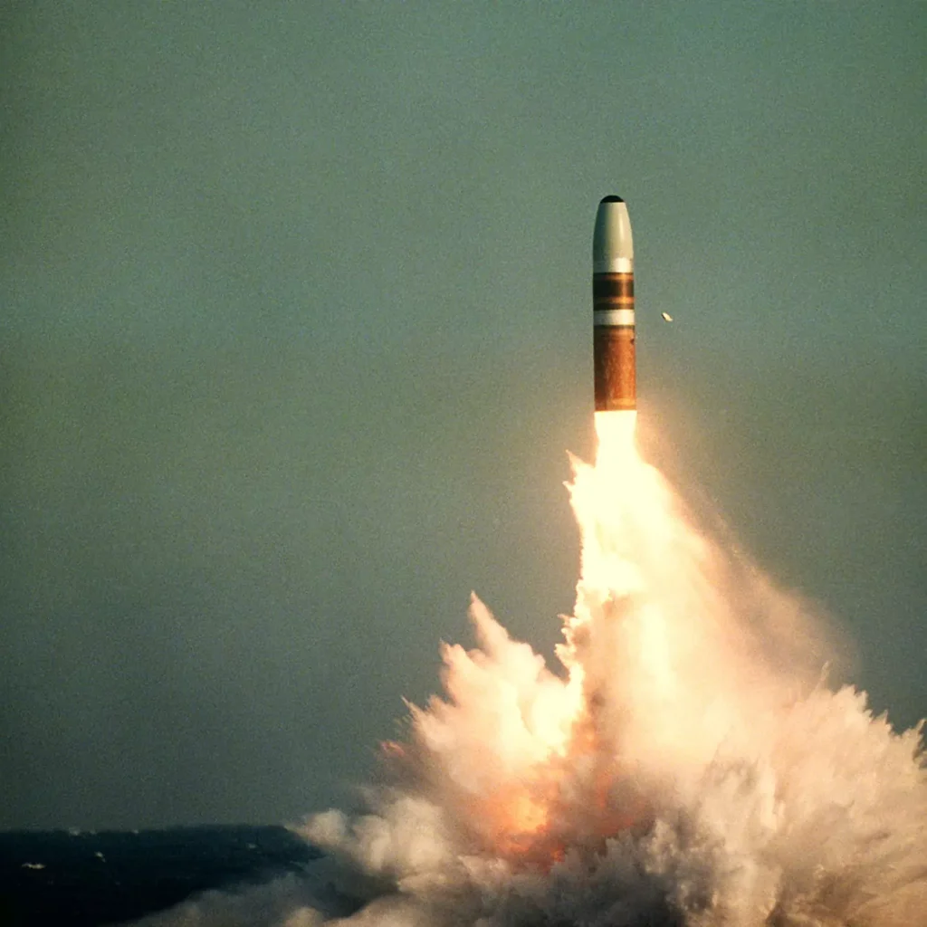 Trident C4 missile fired from USS Henry L. Stimson (SSBN-655) on December 15, 1984. 
