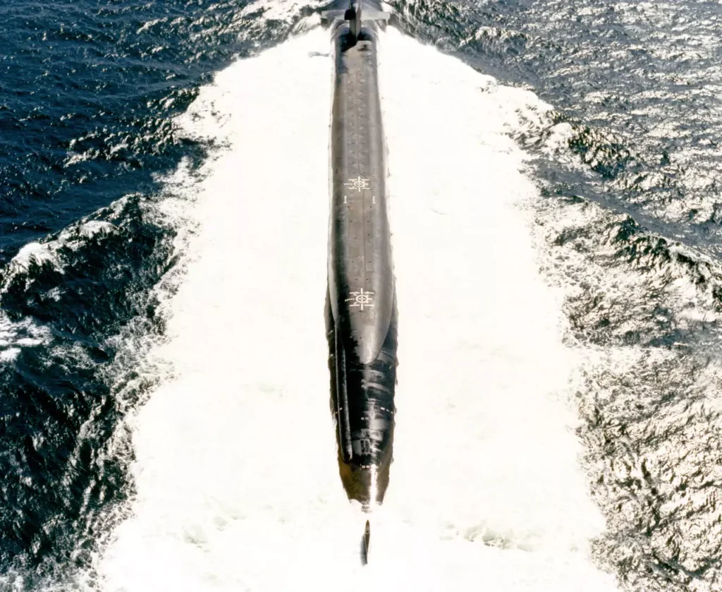 Overhead view of USS MICHIGAN (SSBN-727)