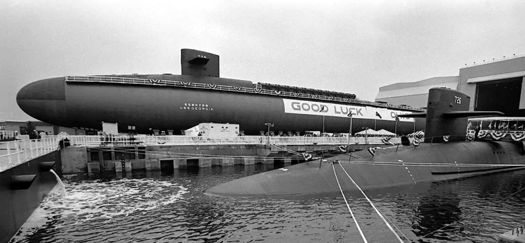 USS Georgia (SSBN 729) under construction.