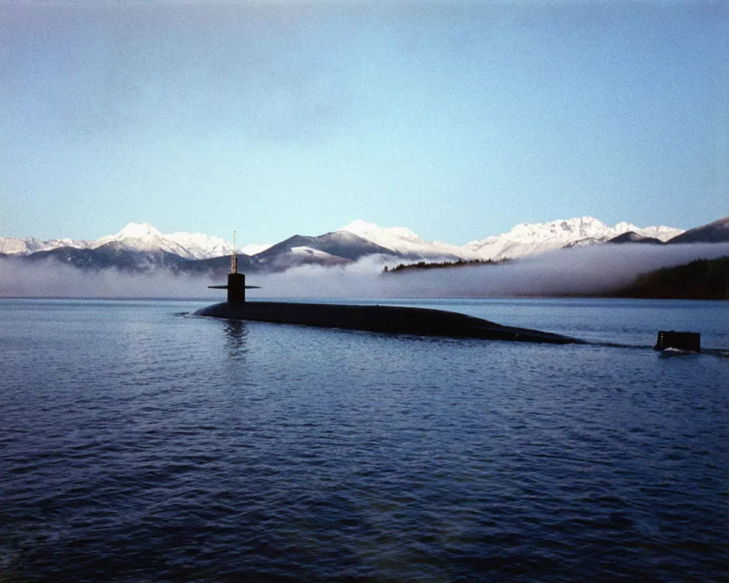 USS GEORGIA (SSBN 729), underway in the Hood Canal, Bangor, Washington (WA) in 1997