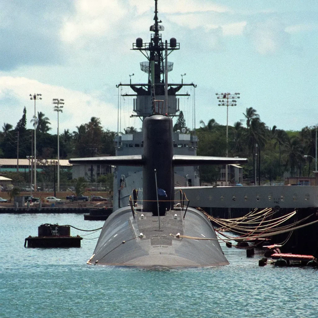 USS GEORGIA (SSBN 729) tied up at the naval station in 1989